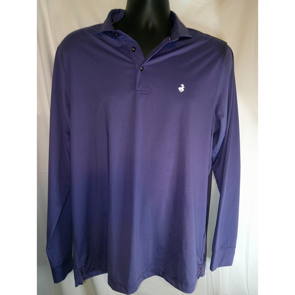 Michel Rouen Performance Polo Long Sleeve‎ Athletic Golf Shirt Size M